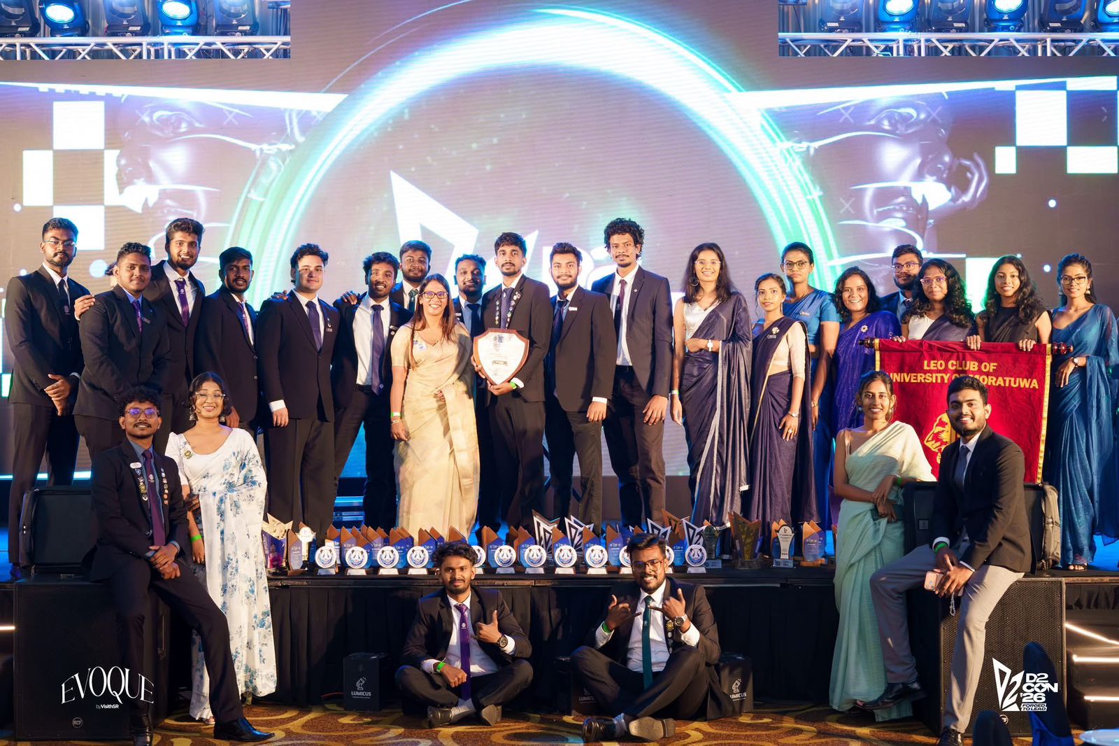 UoM Leos team with their awards